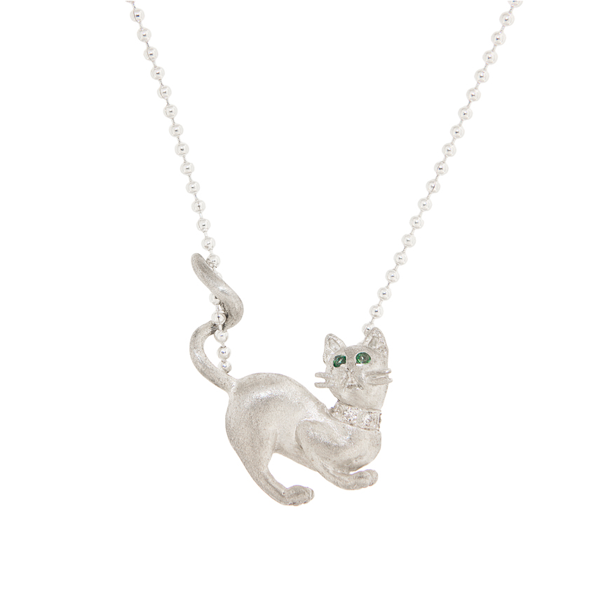 Chompoo, Cat Necklace, Orange cat, Tabby Cat. - Shop GOODAFTERNINE Necklaces  - Pinkoi
