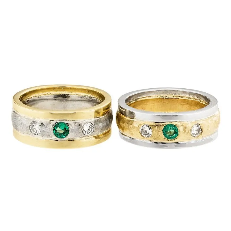 custom wedding bands for jay & michael