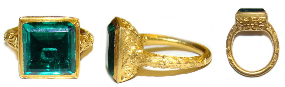 photo showing all sides of "the Empress" ring from the Atocha