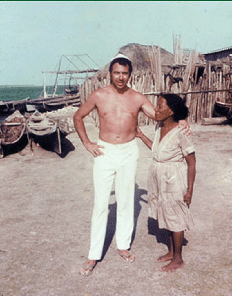 Manuel J. Marcial with Maminda the matriarch of Islote.