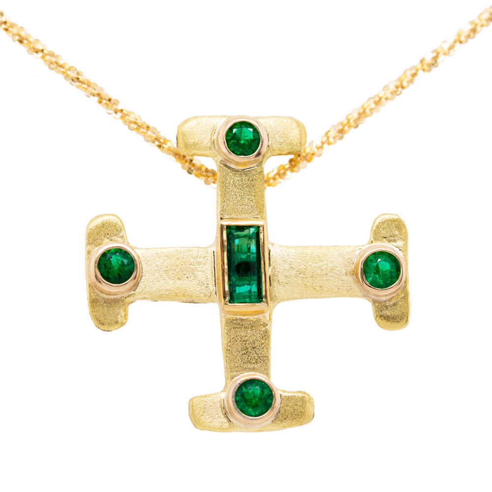 Gold Cross With Emeralds | canoeracing.org.uk