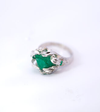 Rough Emerald Tendrils Ring