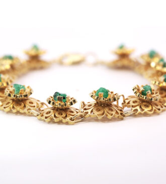 Rough emerald bracelet