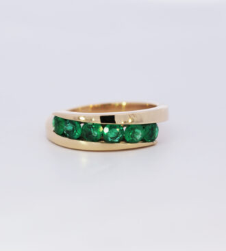 Colombian Emerald Bypass ring
