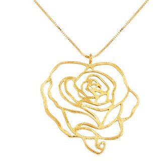 Single Rose Pendant and necklace