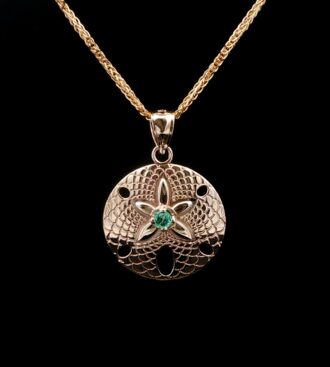 Emerald Sand Dollar Pendant