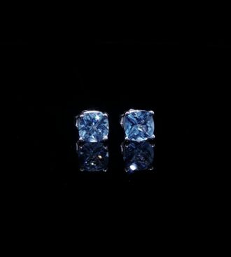 Ice Blue Topaz Stud Earrings