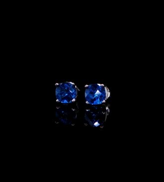 Kashmir Blue Topaz Stud Earrings