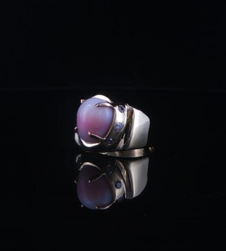 Unisex Conch Pearl & Diamond Ring