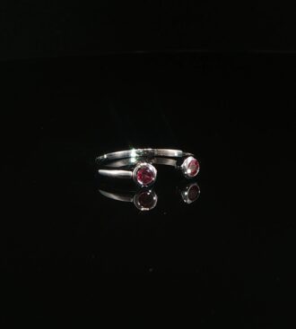 Red Beryl Negative Space Ring